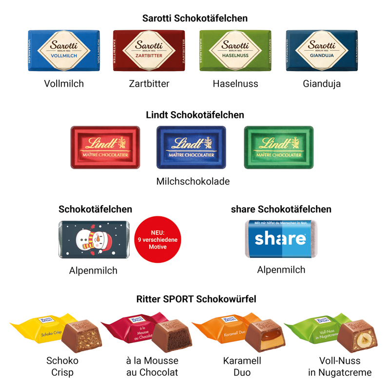 Adventskalender Haus, Sarotti Täfelchen