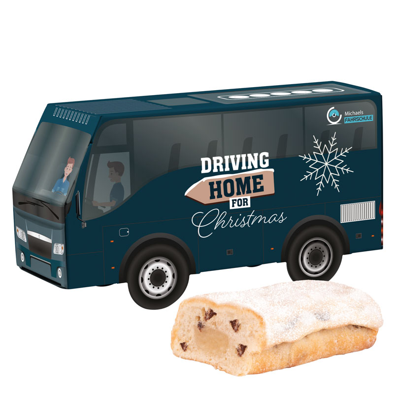 3D-Präsent Bus, Mini Christstollen