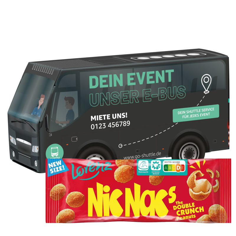 3D-Präsent Bus, Lorenz Nic Nac’s Erdnüsse