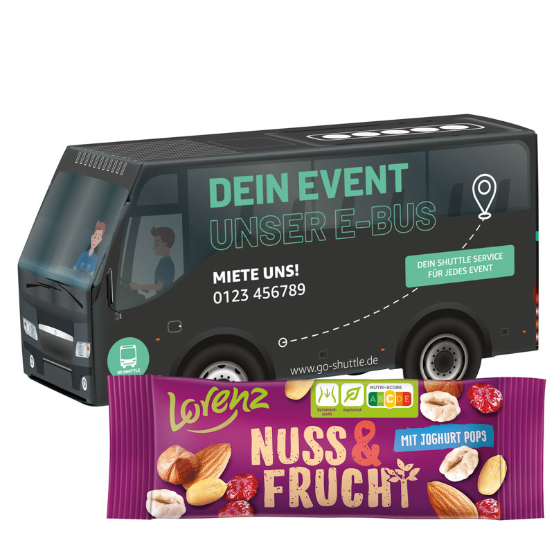 3D-Präsent Bus, Lorenz Nuss & Frucht