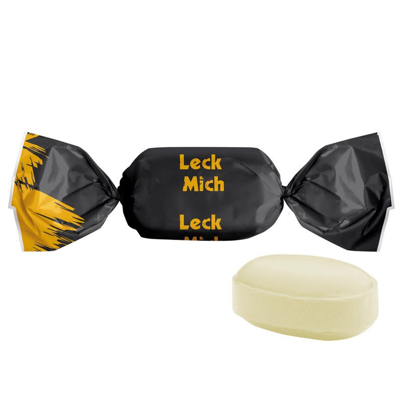 Eiskristall Bonbon im weißen, kompostierbaren Wickler