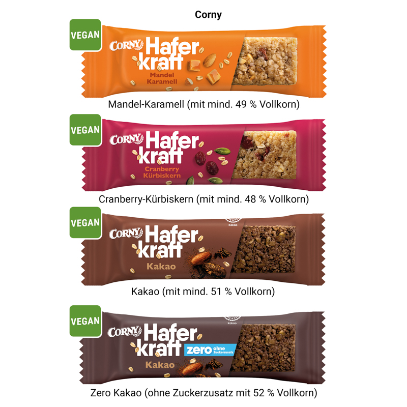 Corny Haferkraft Riegel, Cranberry-Kürbiskern