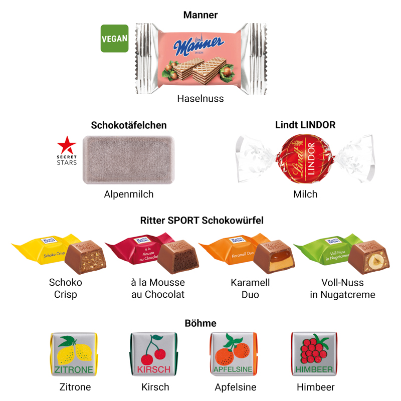 Geschenkbox Mini Herz, Lindt LINDOR Milchkugeln