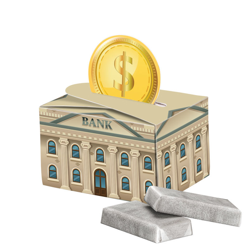 Geschenkbox Mini rund, Alpenmilch Schokotäfelchen