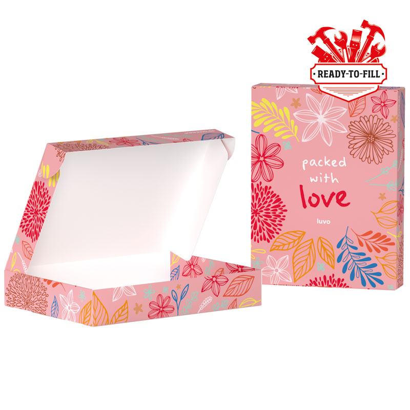 Klappschachtel, kundengestelltes Füllgut