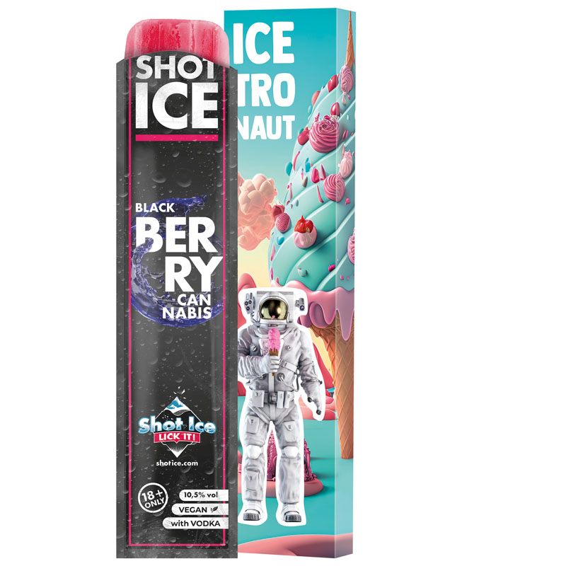 Long Box, Shot Ice – Black Berry Canabis 10,5% vol.