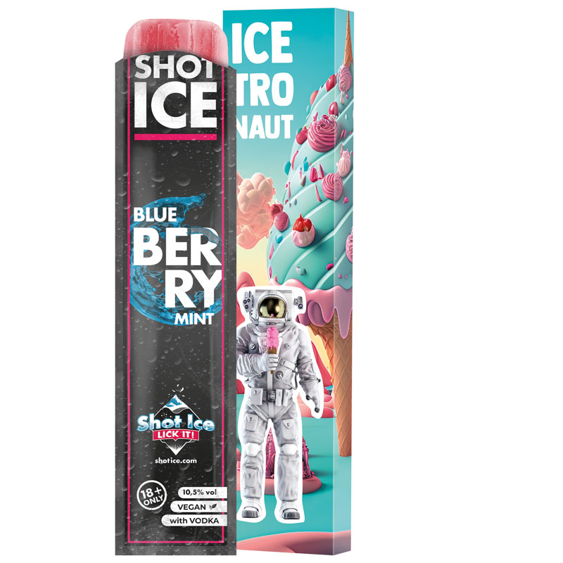 Long Box, Shot Ice – Blue Berry Mint 10,5% vol.