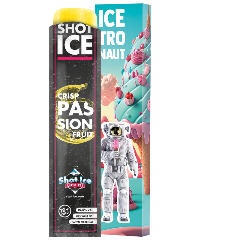 Long Box, Shot Ice – Crisp Passion Fruit 10,5% vol.