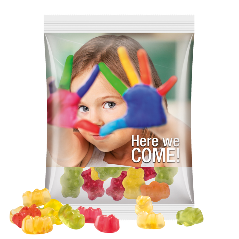 Maxitüte, Folie transparent, Trolli Premium Bärchen