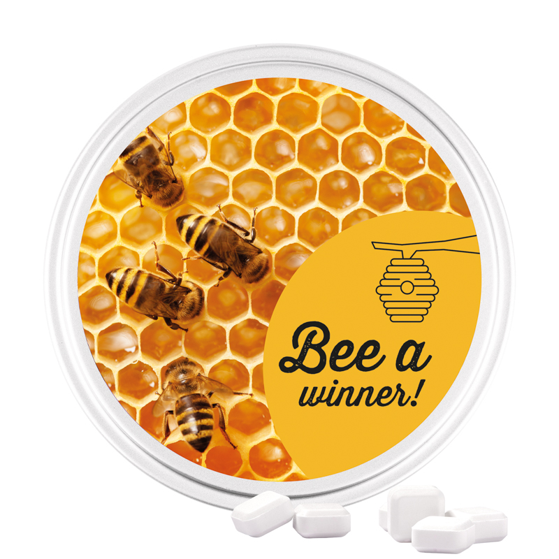 Midi Dose, weiß, Traubenzuckerquadrate