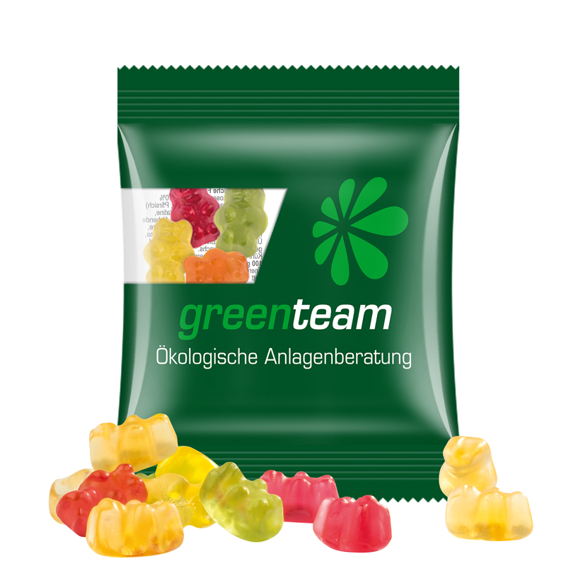 Minitüte 10 g, kompostierbare Folie transparent, Trolli Premium Bärchen