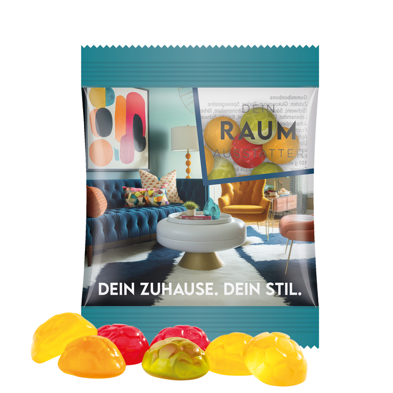Minitüte 10 g, Folie, transparent Trolli Fruchtgummi Fußbälle