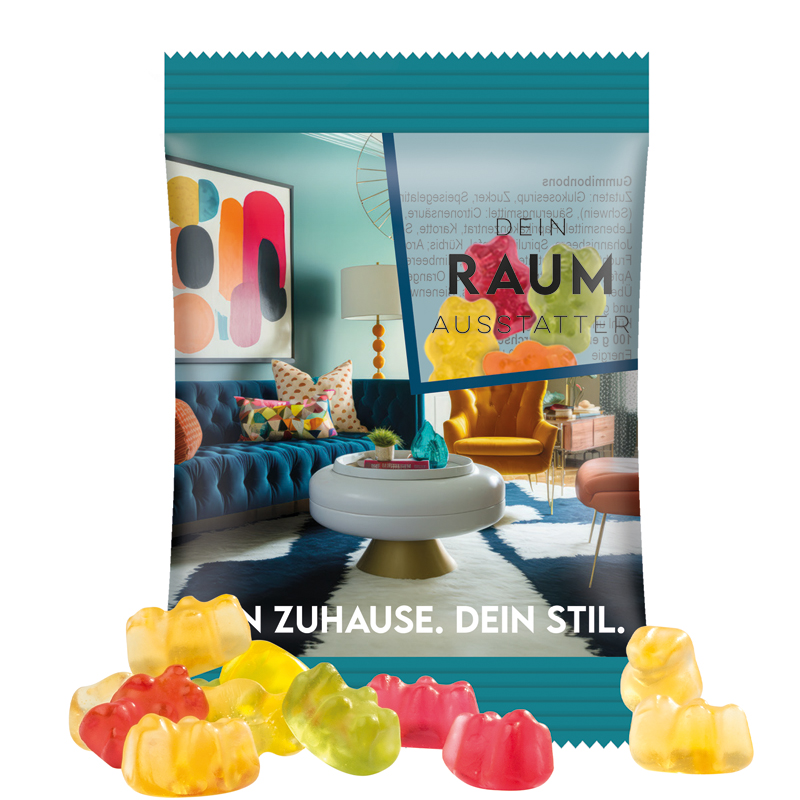 Minitüte 15 g, Folie, transparent, Trolli Premium Bärchen