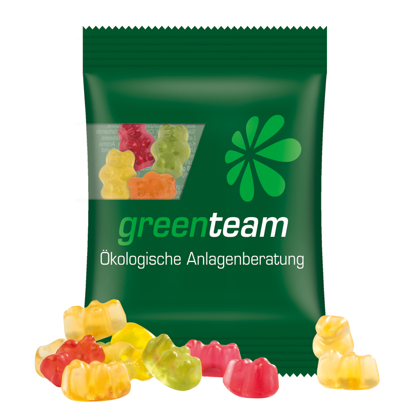 Minitüte 15 g, kompostierbare Folie transparent, Trolli Premium Bärchen