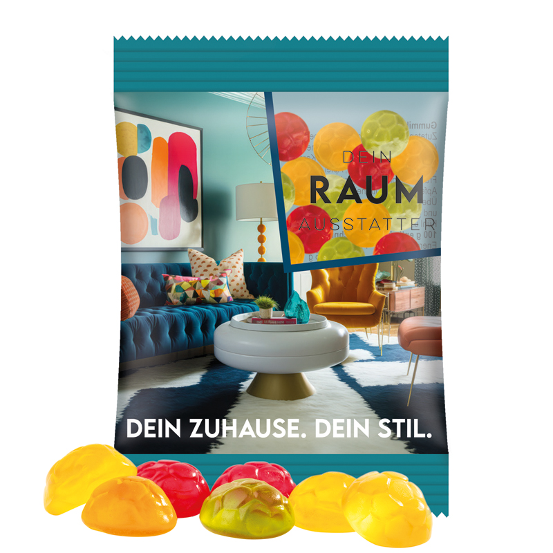 Minitüte 15 g, Folie, transparent, Trolli Fruchtgummi Flugzeuge