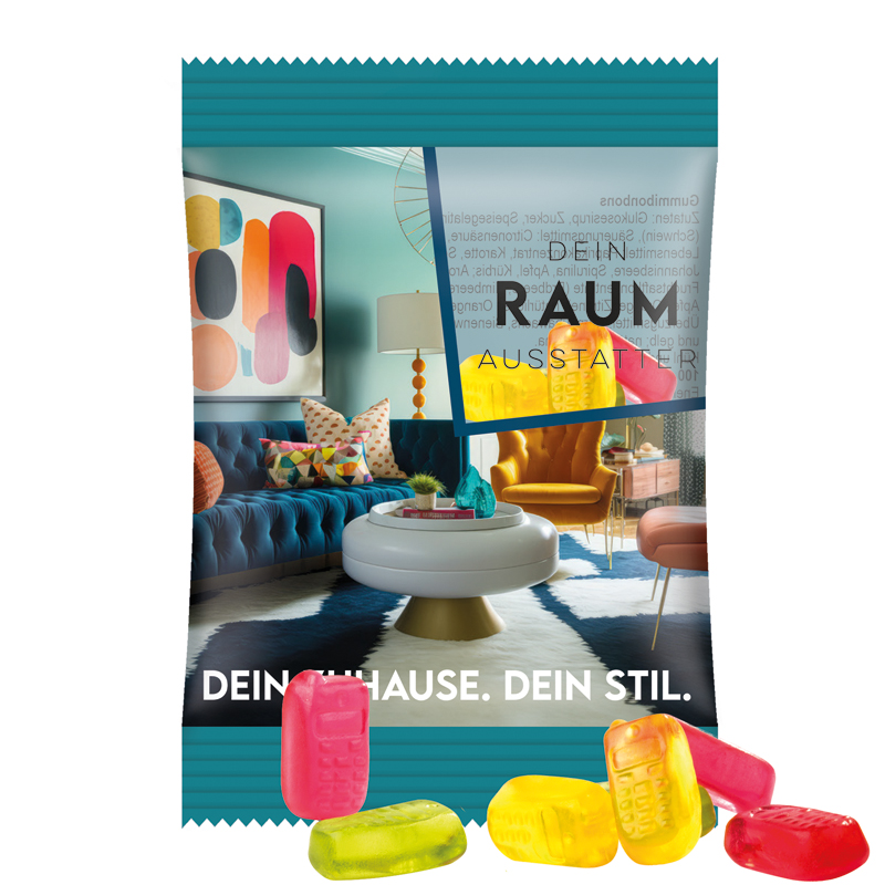 Minitüte 15 g, Folie, transparent, Trolli Fruchtgummi Handy