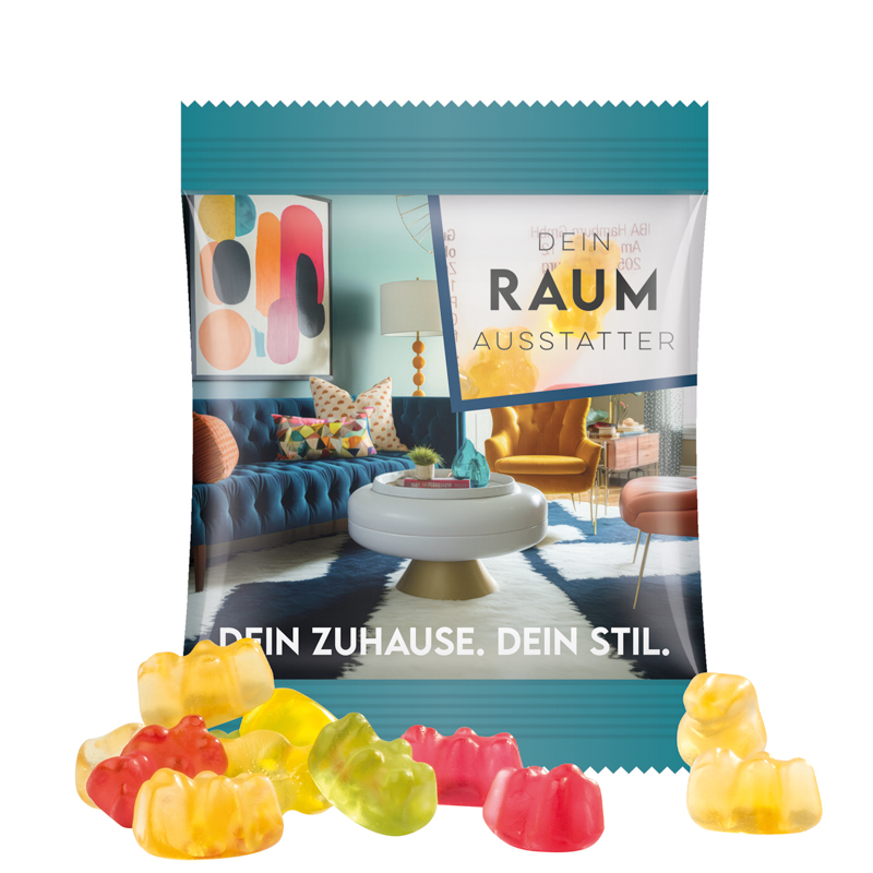 Minitüte,15 g, Folie transparent, Trolli Premium Bärchen,