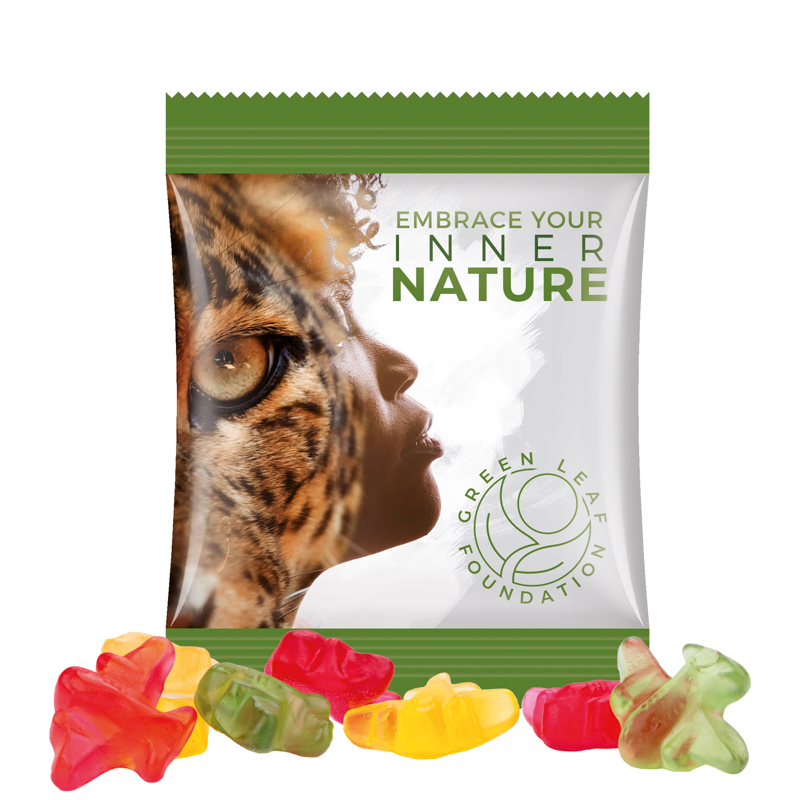 Minitüte,10 g, Folie weiß, Trolli Fruchtgummi Flugzeuge