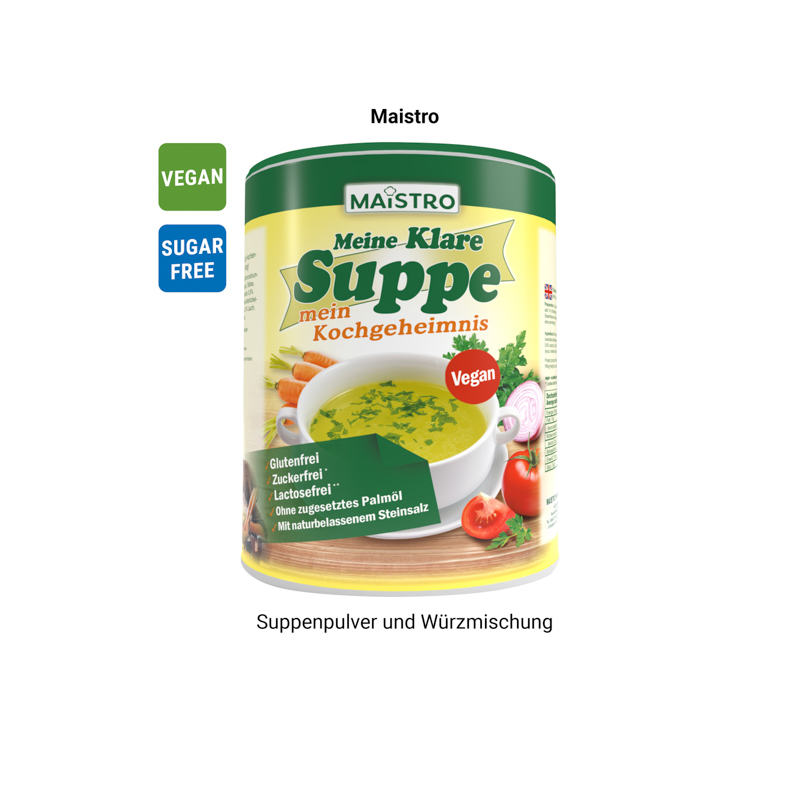 Minitüte 10 g, kompostierbare Folie weiß, Maistro Meine klare Suppe