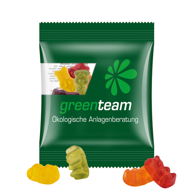 Minitüte,12 g, kompostierbare Folie transparent, Trolli Vegane Gummibärchen, 14% Fruchtsaft