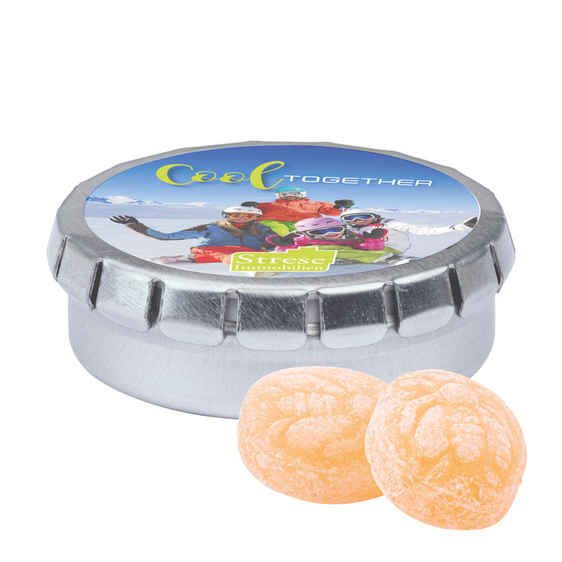 Quick Box, silber, Honig Bonbons