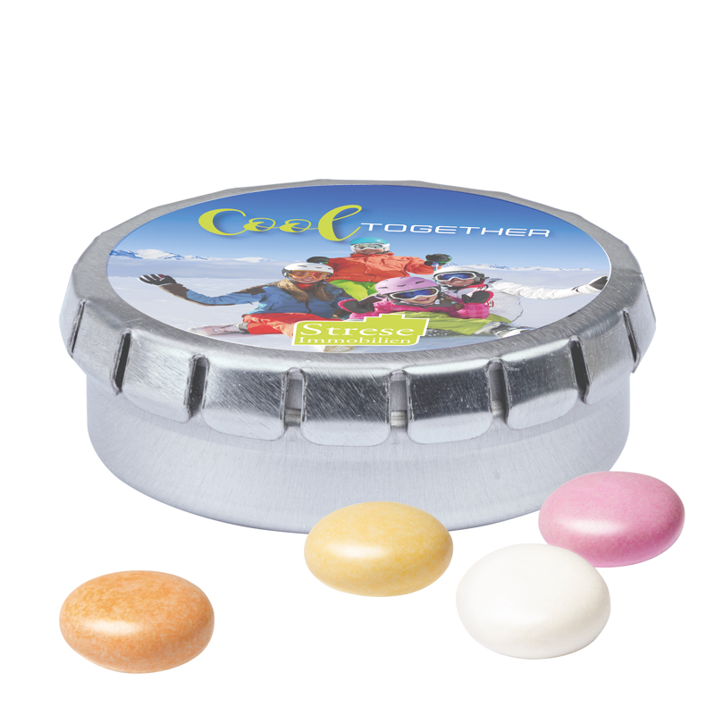 Quick Box, silber, Mentos Kaudragee Fruit