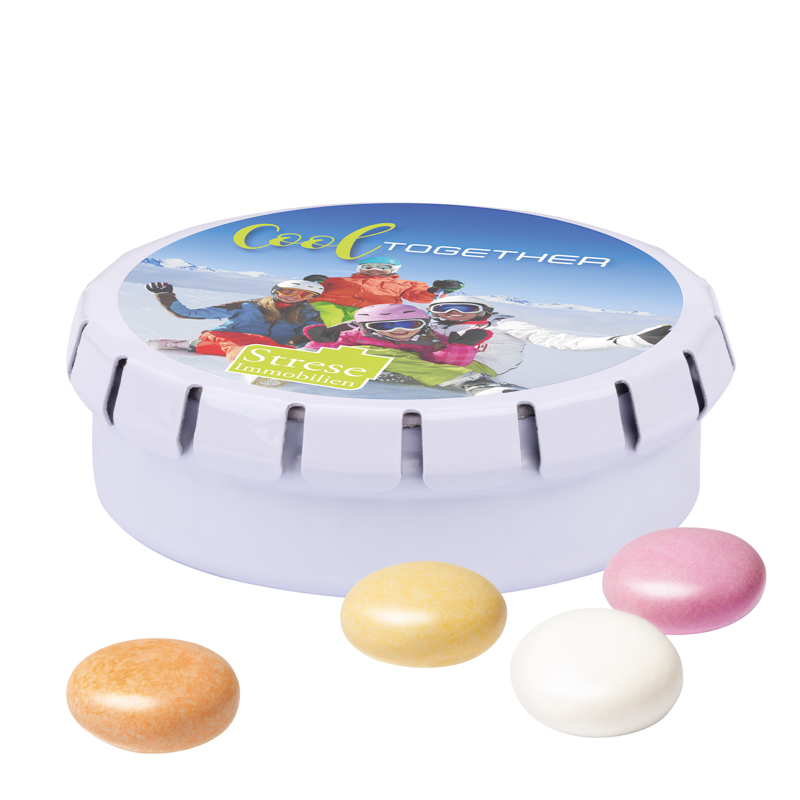 Quick Box, weiß, Mentos Kaudragee Fruit