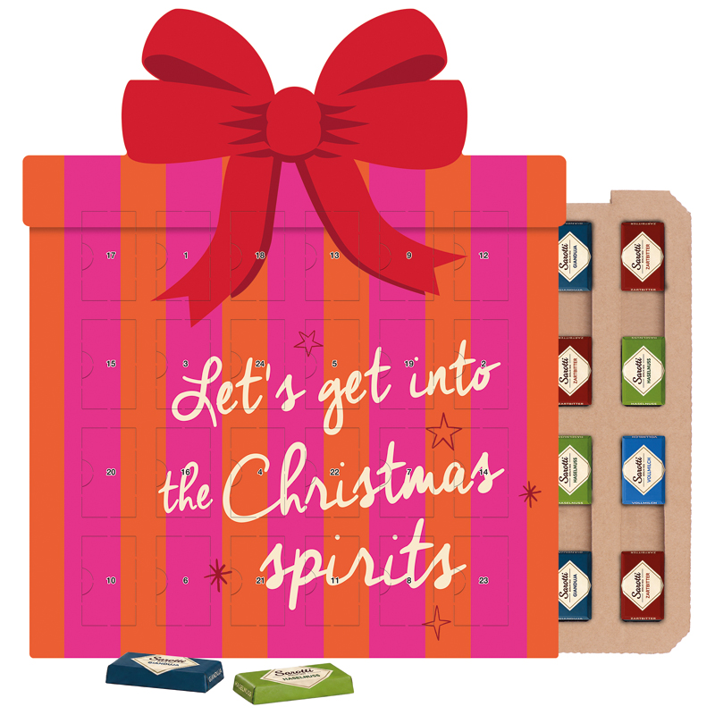 Shape Adventskalender Geschenk Eco, Sarotti Schokoladen-Täfelchen