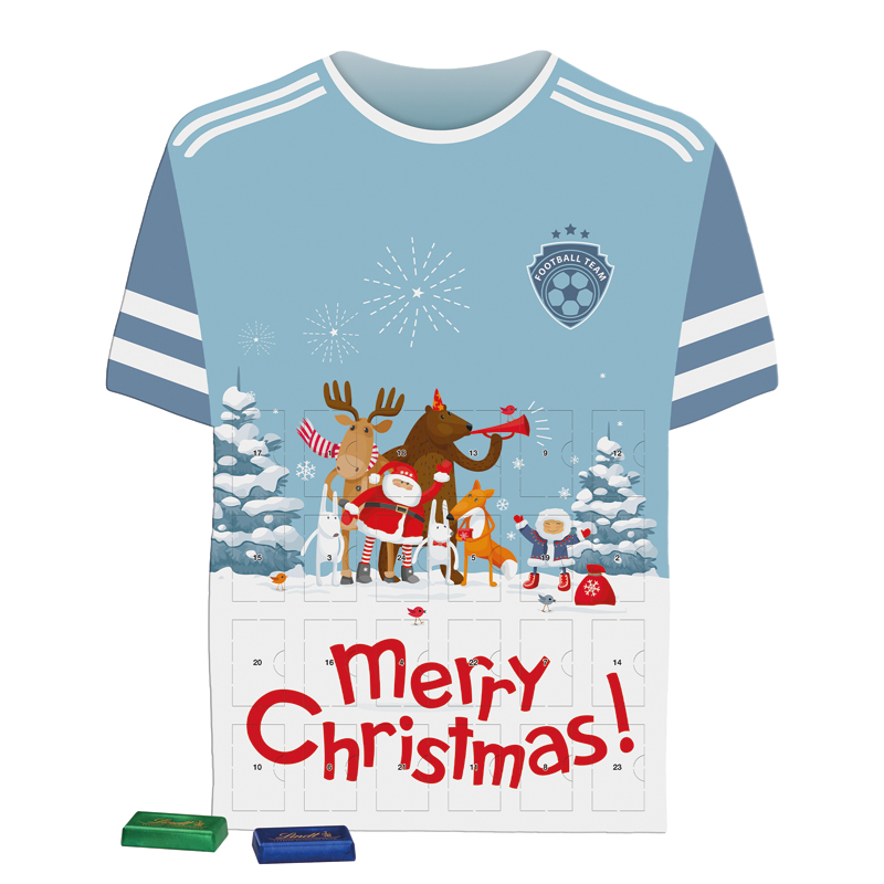 Shape Adventskalender Trikot, Lindt Schokotäfelchen