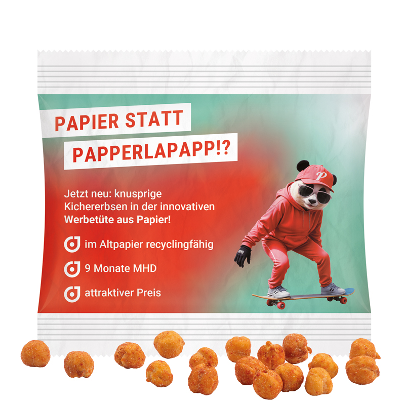 Snack Miditüte, Kichererbsen Paprika, recyclingfähiges PapierPlus Pro