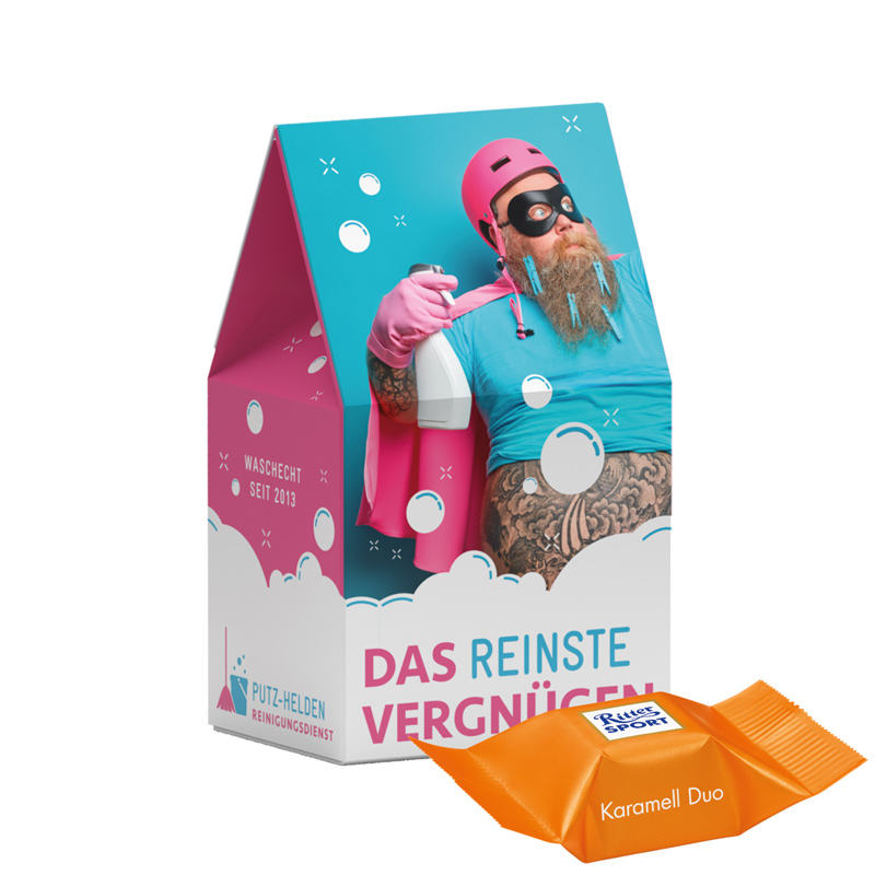 Standbodenbox, Ritter SPORT Schokowürfel Karamell Dou