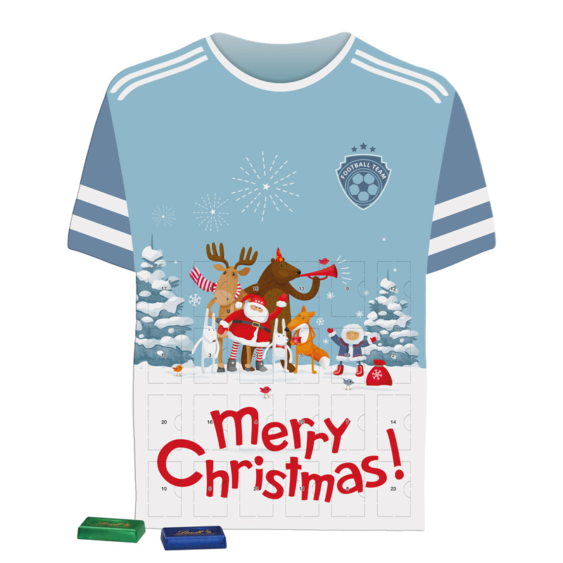 Täfelchen Adventskalender Trikot, Lindt Schokotäfelchen