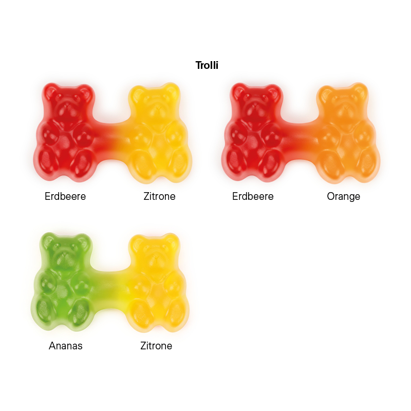 Trolli Team Gummibärchen Premium, Folie transparent