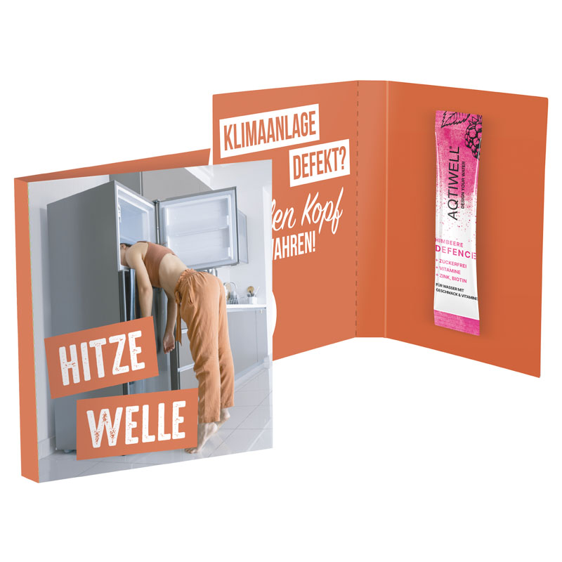 Werbekarte Midi, Aqtiwell® DEFENCE