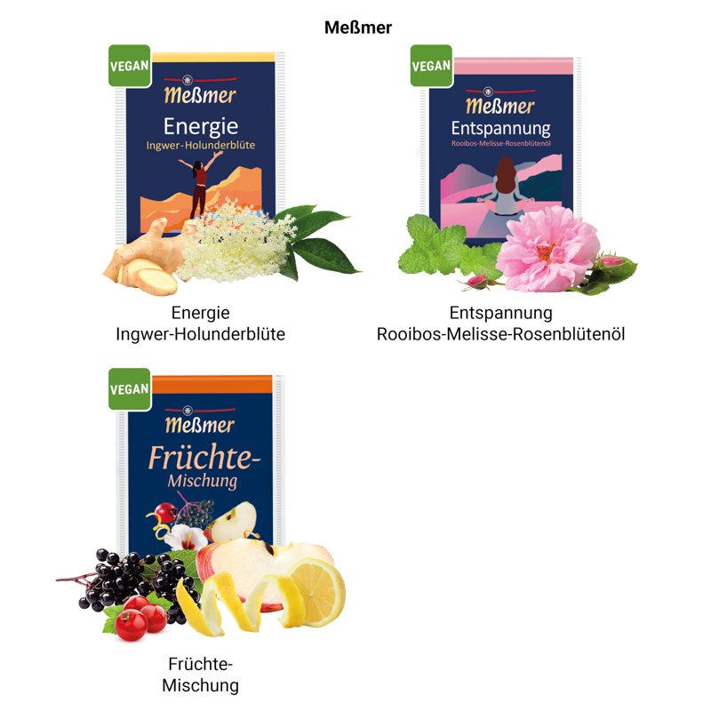 Werbekarte Midi, Meßmer Tee Früchte-Mischung