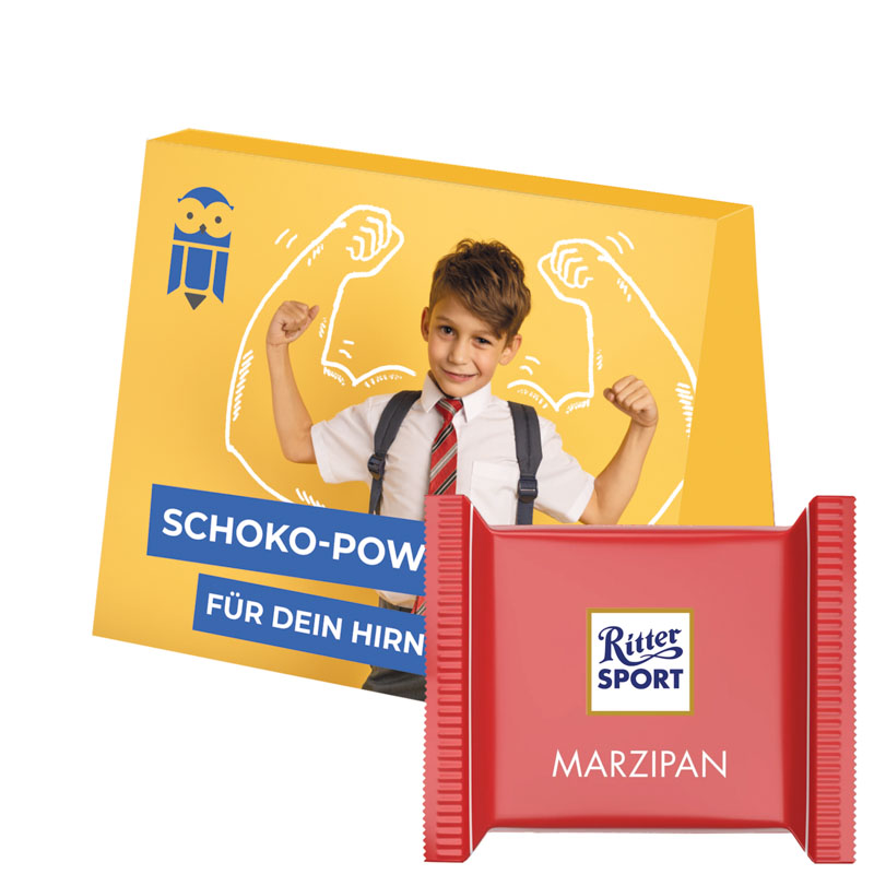Werbekarte Midi, Ritter SPORT mini Marzipan