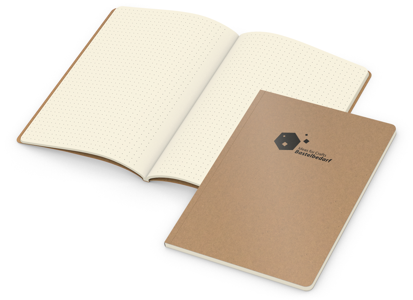 Notizbuch Copy-Book, A5, Punktraster, braun, Prägung