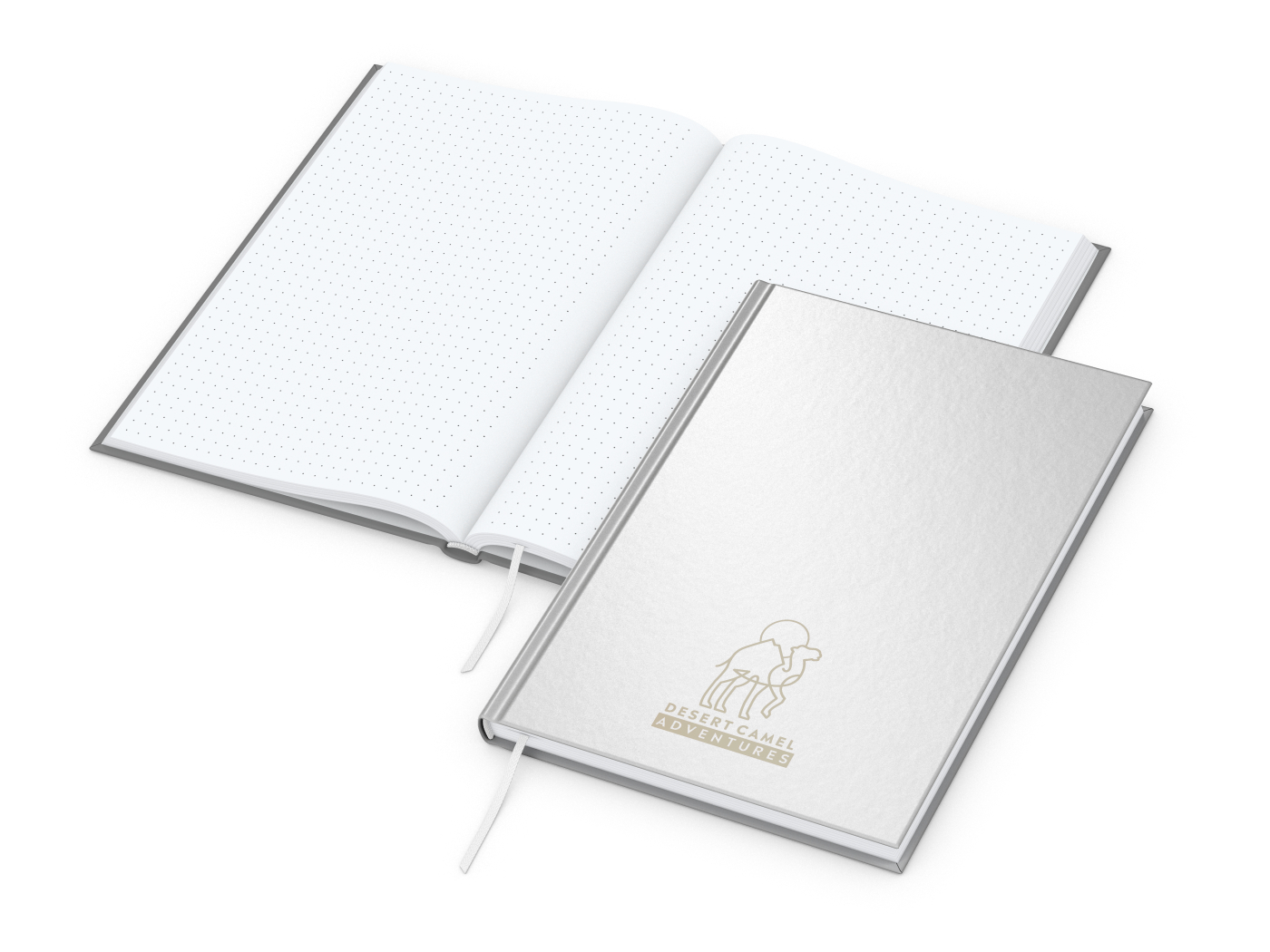 Notizbuch Note-Book, A5, Punktraster, silber