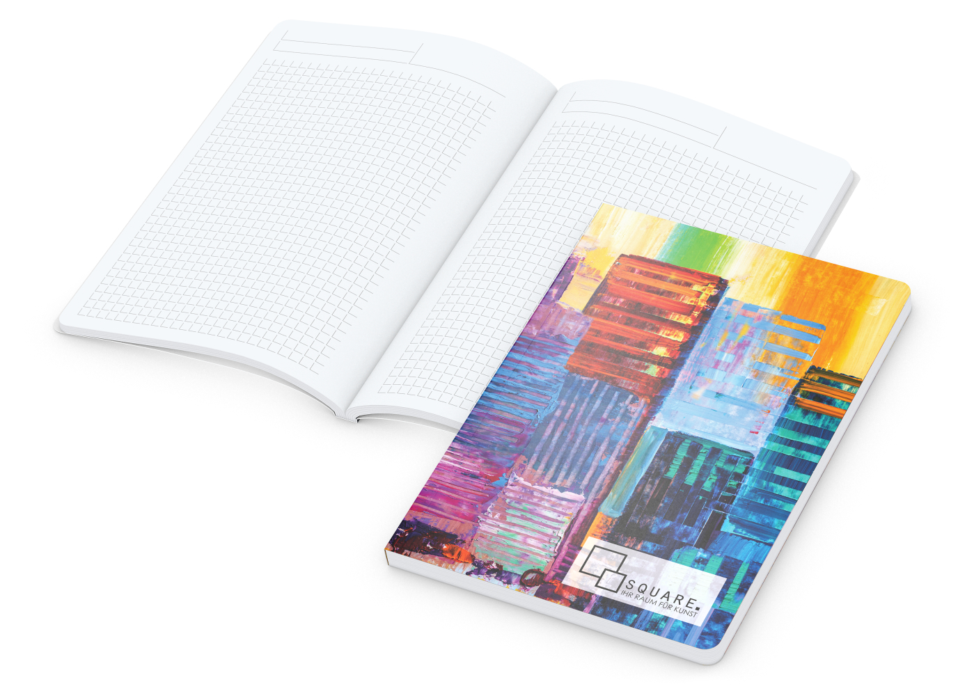 Notizbuch Flexx-Book, A5, Winkelkaro, Naturkarton