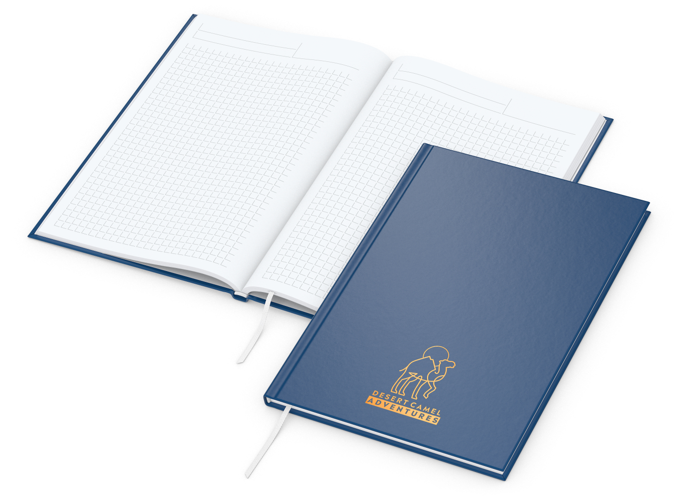 Notizbuch Memo-Book, A5, Winkelkaro, dunkelblau