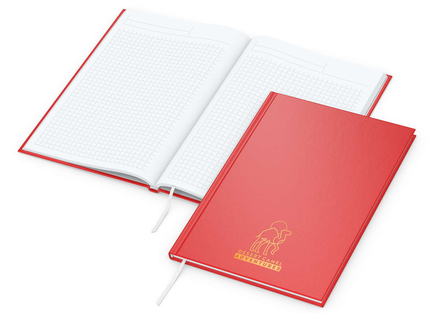 Notizbuch Memo-Book, A5, Winkelkaro, rot