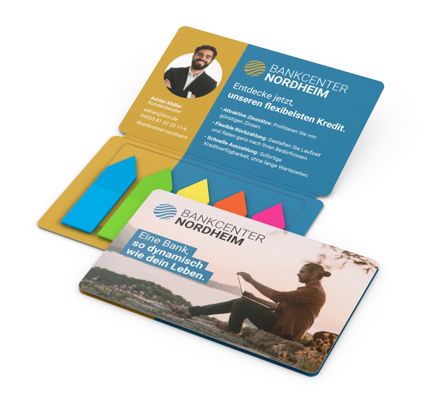 Haftmarker-Set Multi-Card, Pfeil-Filmmarker, glänzend