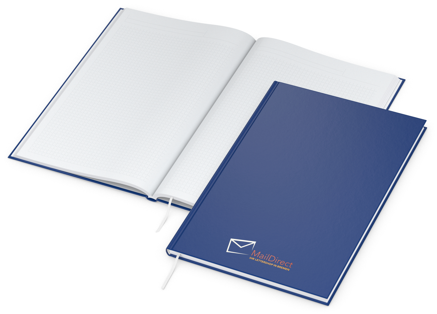 Notizbuch Note-Book, A4, Winkelkaro, dunkelblau