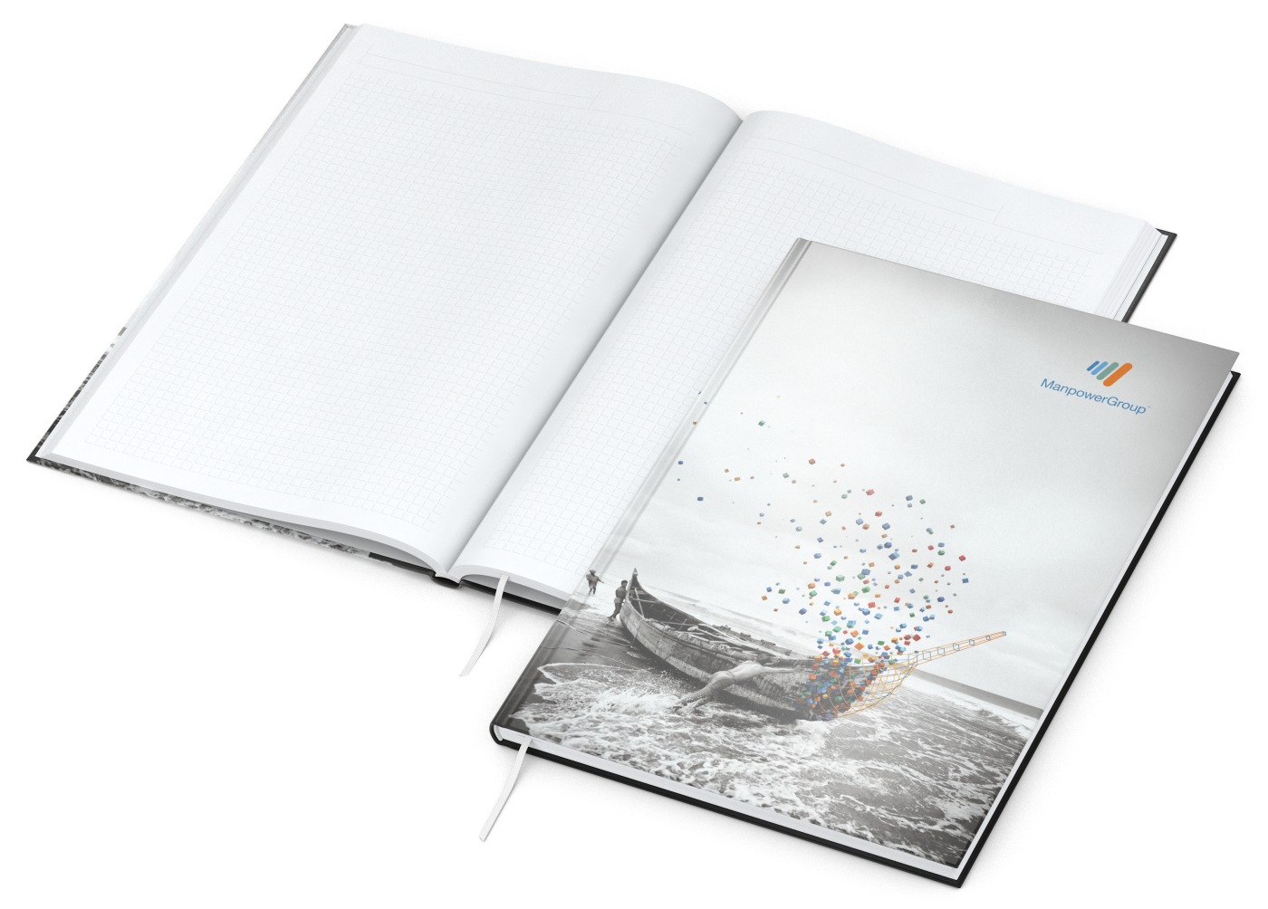 Notizbuch Note-Book, A4, Winkelkaro, matt