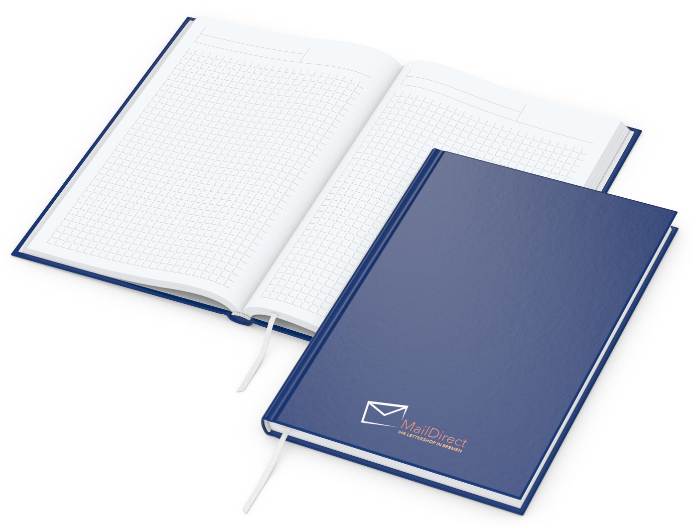 Notizbuch Note-Book, A5, Winkelkaro, dunkelblau