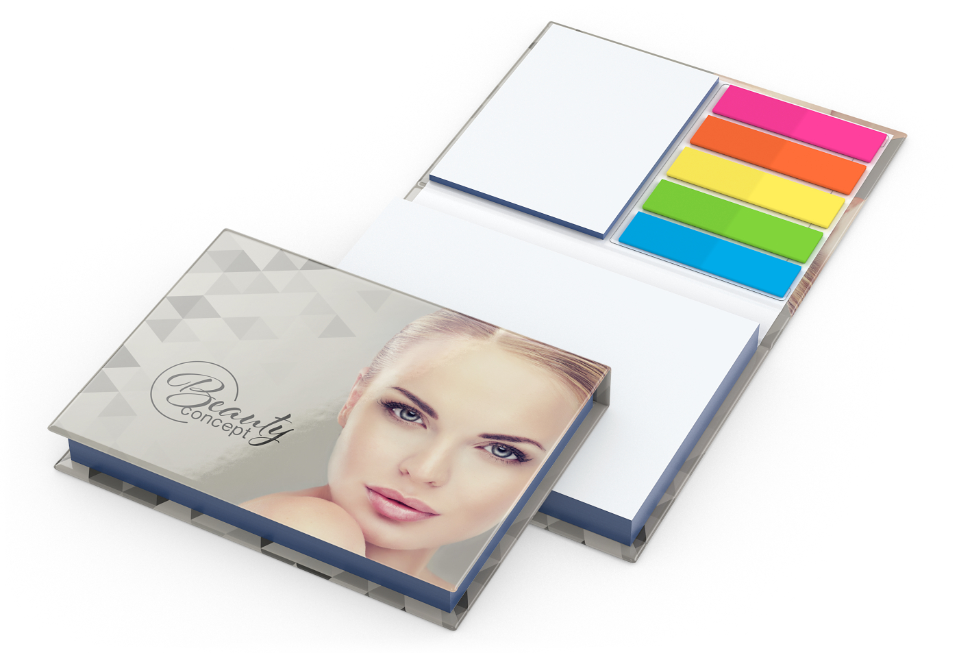 Haftnotiz-Set Prag, matt, blau