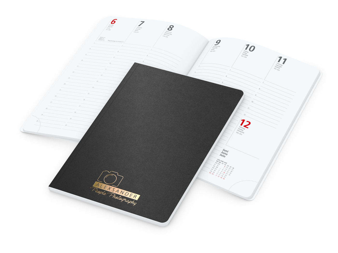 Wochenkalender Prestige-Flexx, Goldprägung