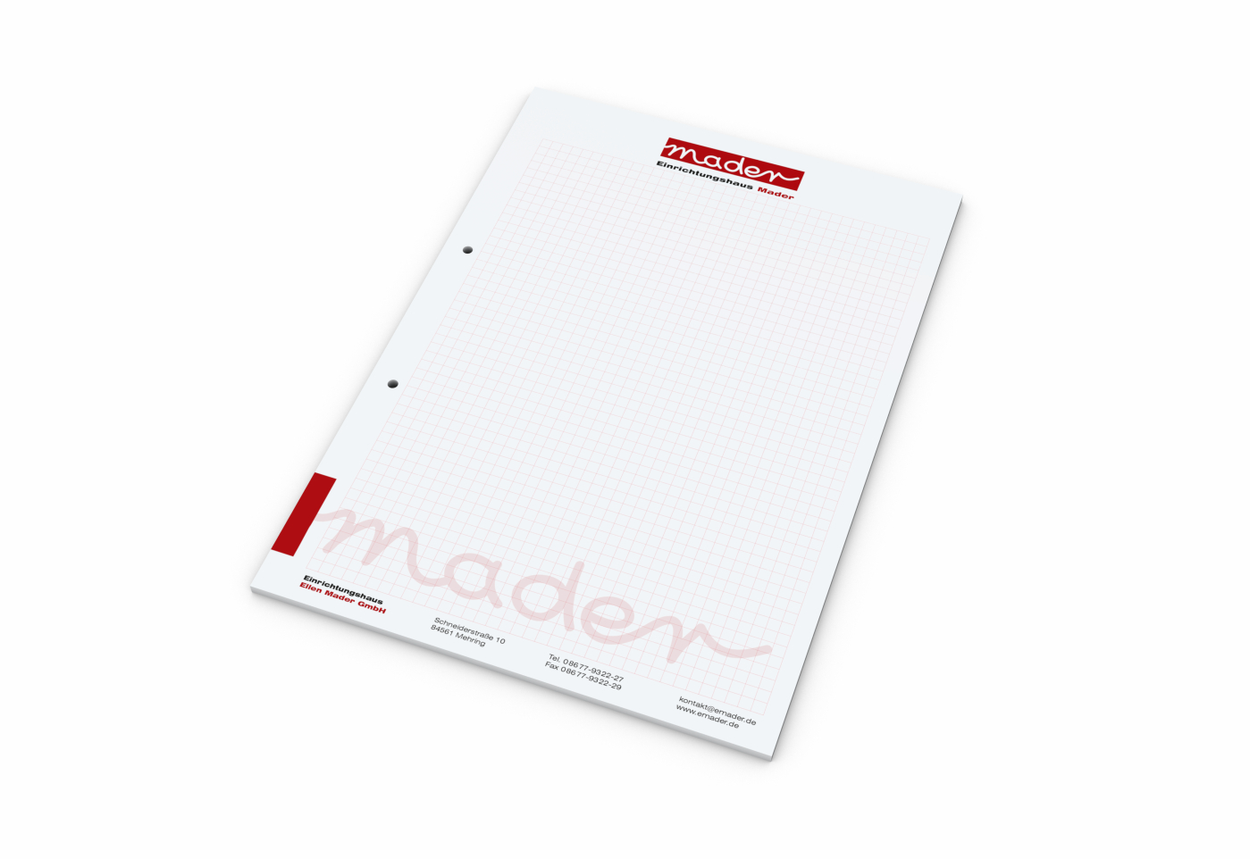 Schreibblock, A4, 50 Blatt, Abheftlochung 2-fach