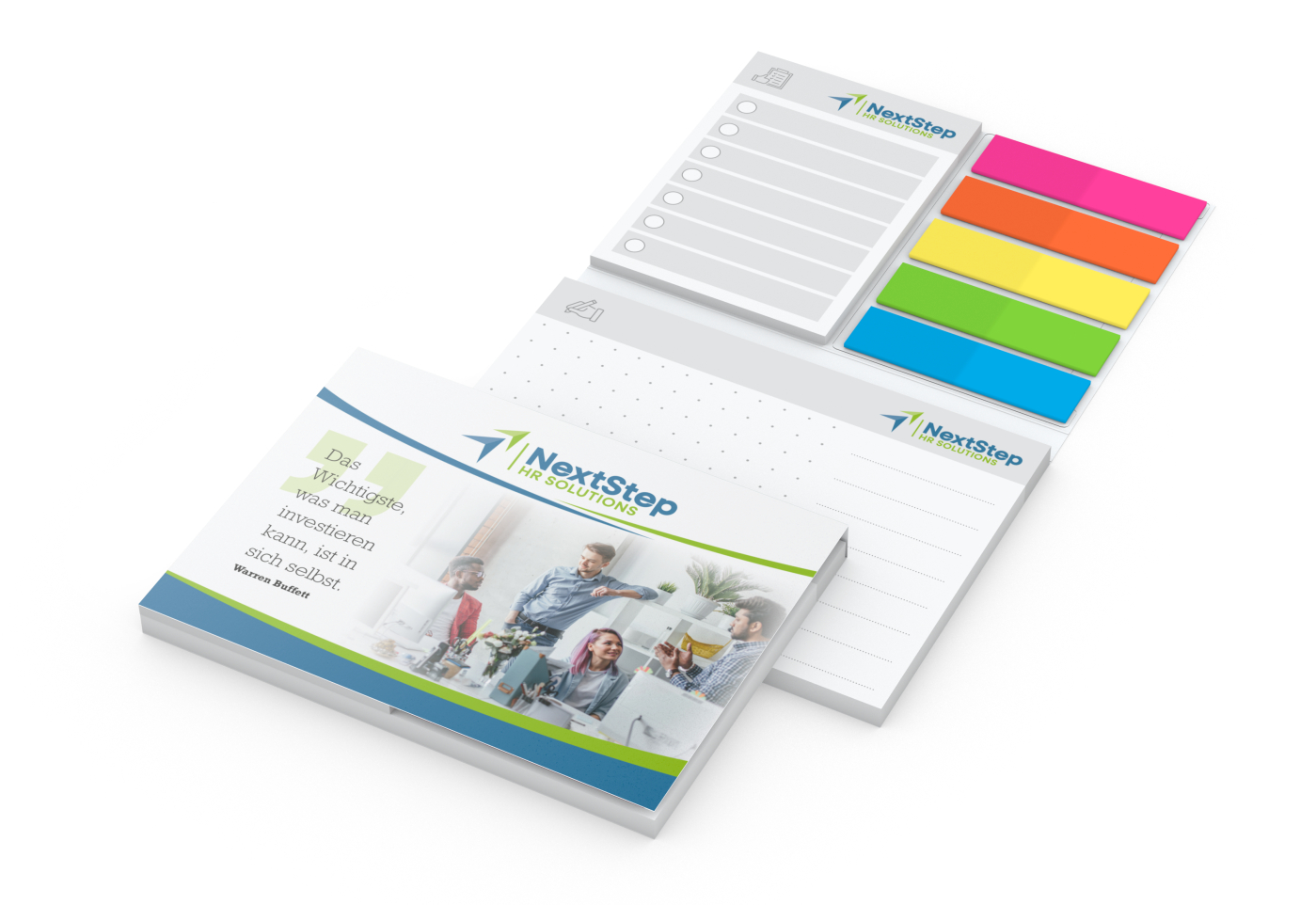 Haftnotiz-Set orgaLine Quicknotes, matt