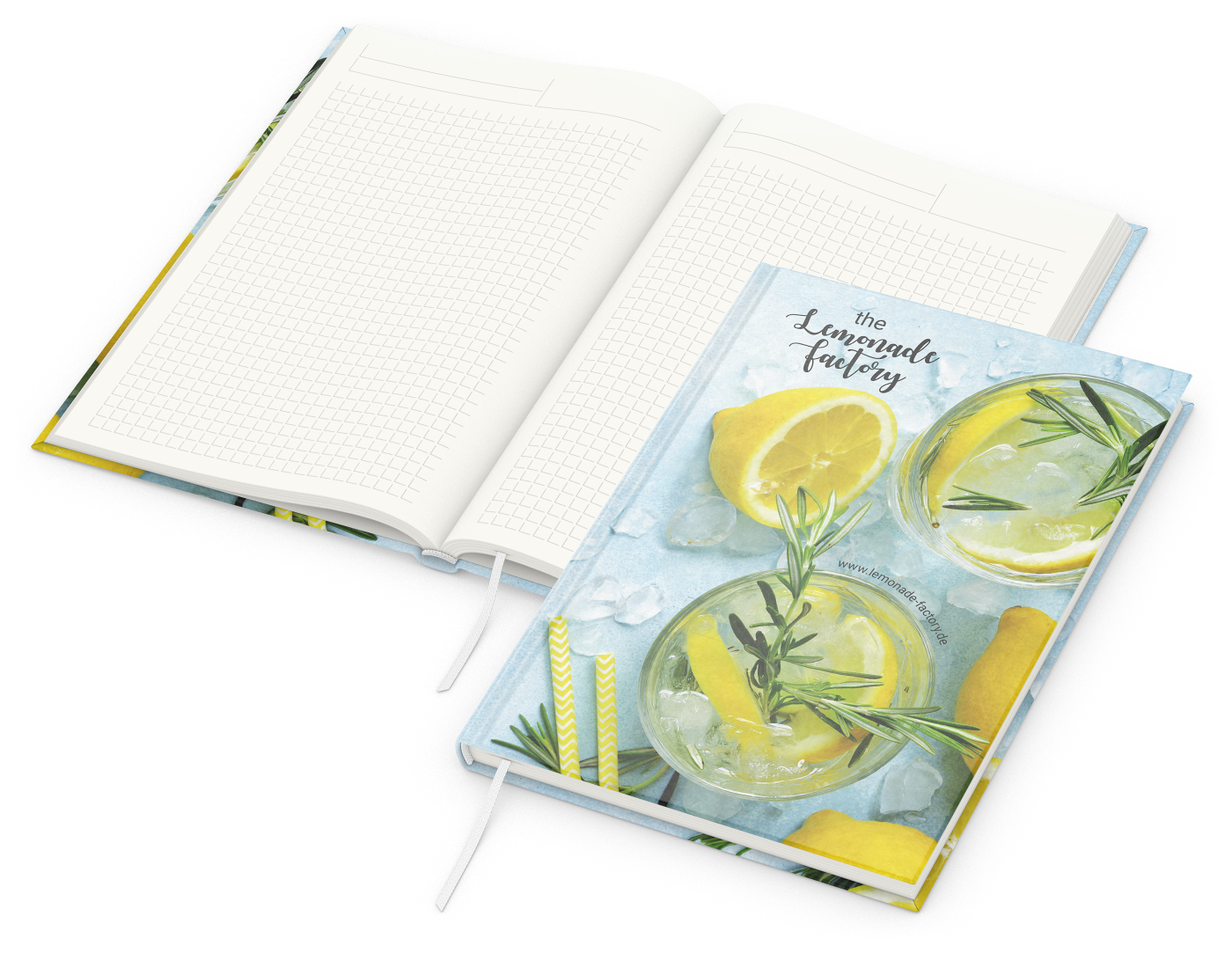 Notizbuch Note-Book Recycling-Inhaltspapier, A4, Winkelkaro, Naturpapier